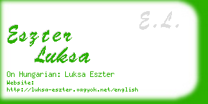 eszter luksa business card